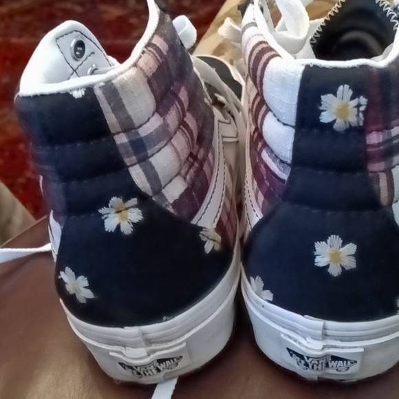 #40 New Vans Floral Plaid SK8 Hi Tops - Picture 11 of 11